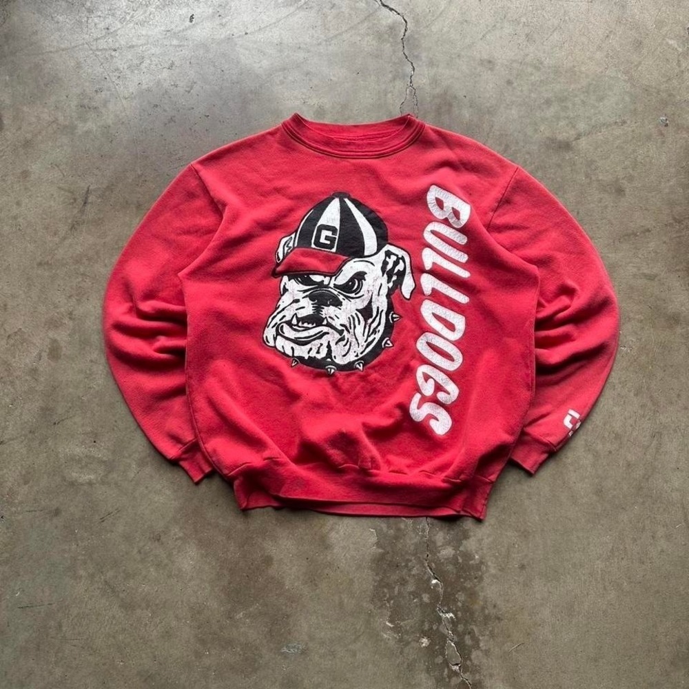 80s 90s Red University of Georgia Bulldogs crewneck sweatshirt collegewear